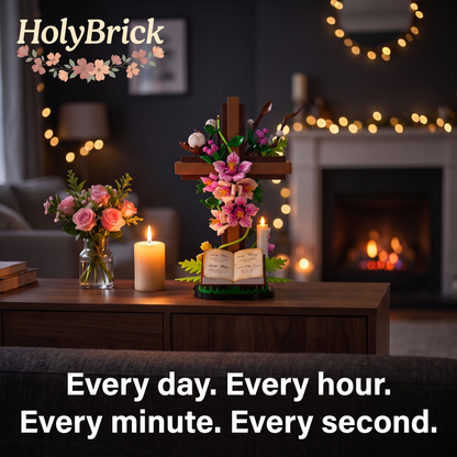 HolyBrick™ Floral Cross Brick Set
