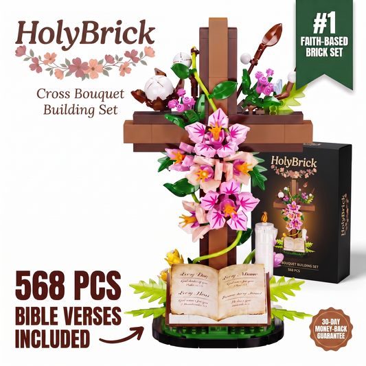 HolyBrick™ Floral Cross Brick Set